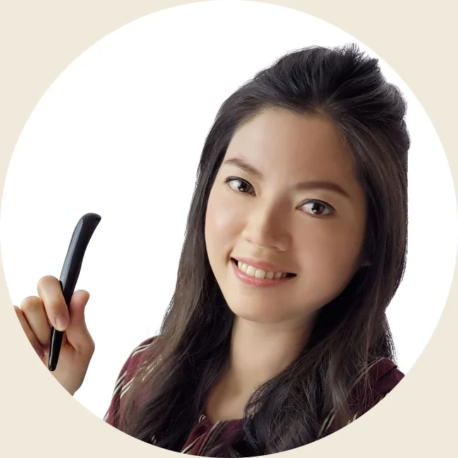 Yu-Ting Lan, Taiwan-based bojin instructor, holding a bojin stick